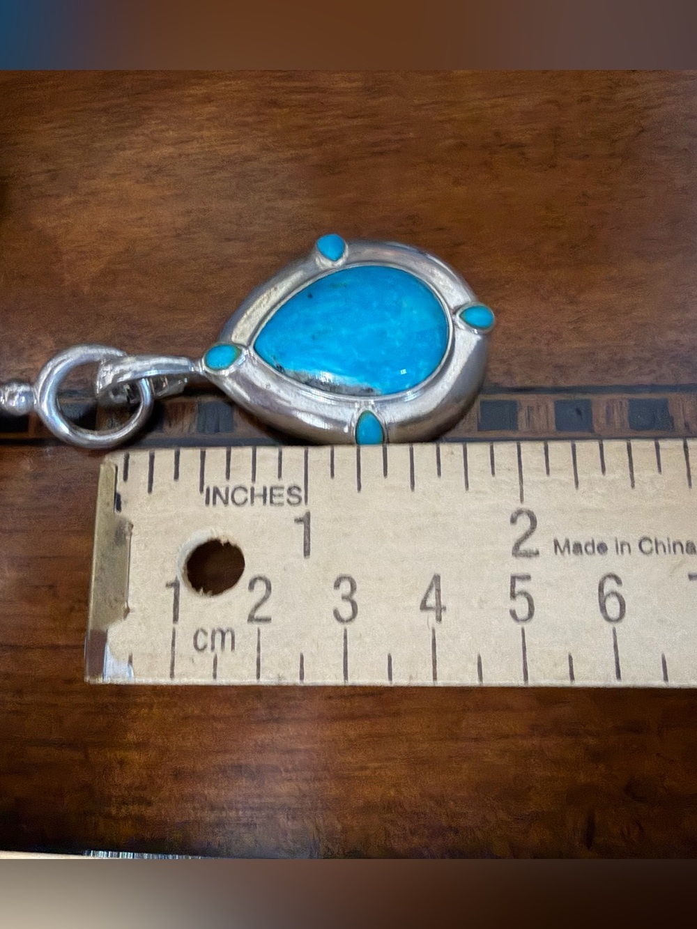 Carolyn Pollack Relios Signed Turquoise 925 Sterling Necklace & Pendant - Picture 9 of 10